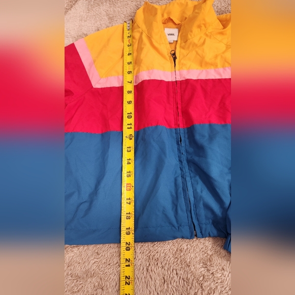 Vans Primary Colorblock Crop Windbreaker Jacket - Picture 2 of 8